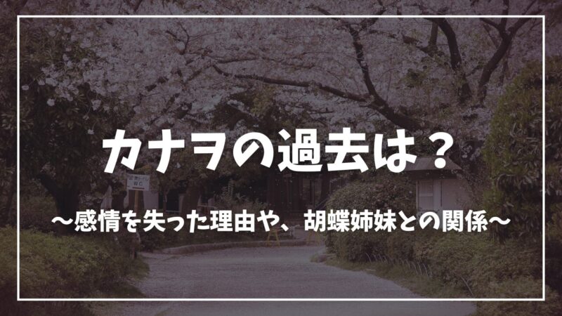 鬼滅の刃カナヲ過去