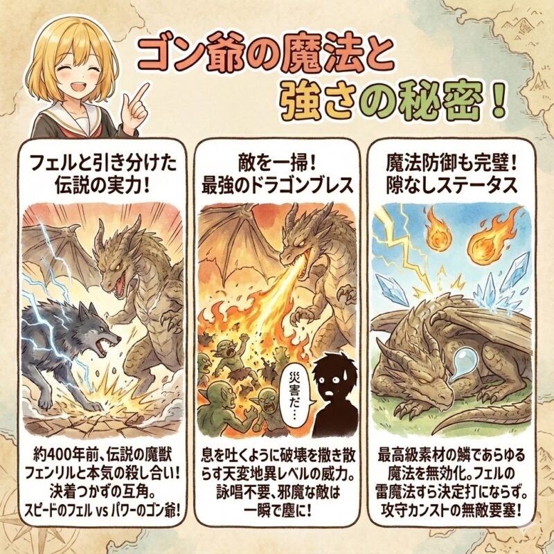 ゴン爺が使う魔法や強さの秘密